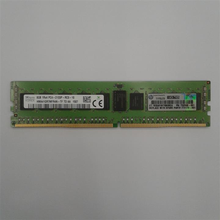 رم سرور ddr4 تک کاناله 2133 مگاهرتز اس کی هاینیکس مدل HMA41GR7MFR4N-TF ظرفیت 8 گیگابایت